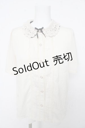 画像: axes femme / 二重襟ブラウス M 生成り Y-26-02-15-106-AX-BL-SZ-ZY