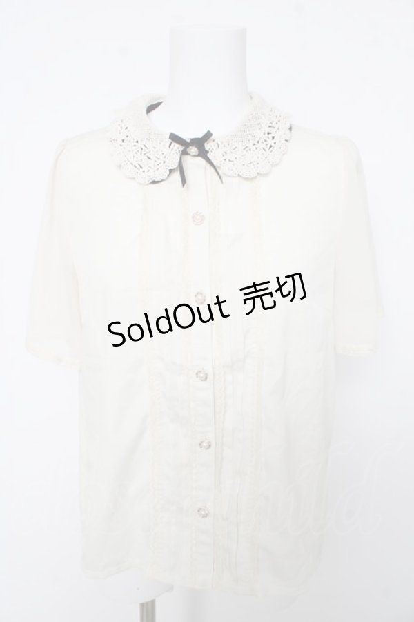 画像1: axes femme / 二重襟ブラウス M 生成り Y-26-02-15-106-AX-BL-SZ-ZY (1)