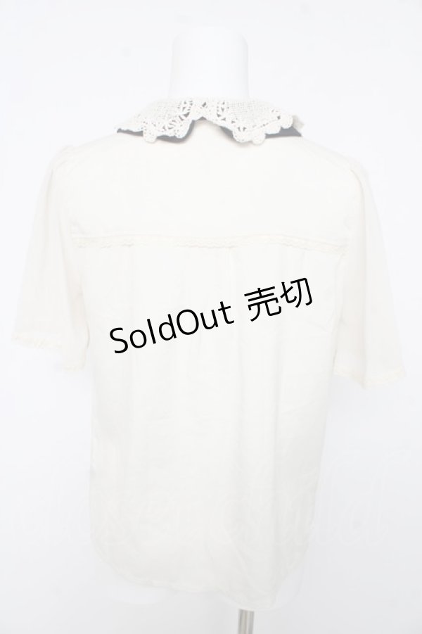 画像2: axes femme / 二重襟ブラウス M 生成り Y-26-02-15-106-AX-BL-SZ-ZY (2)