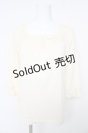 画像: axes femme / コットンレースインナープルオーバー L アイボリー Y-26-02-15-011-AX-TO-IG-ZS