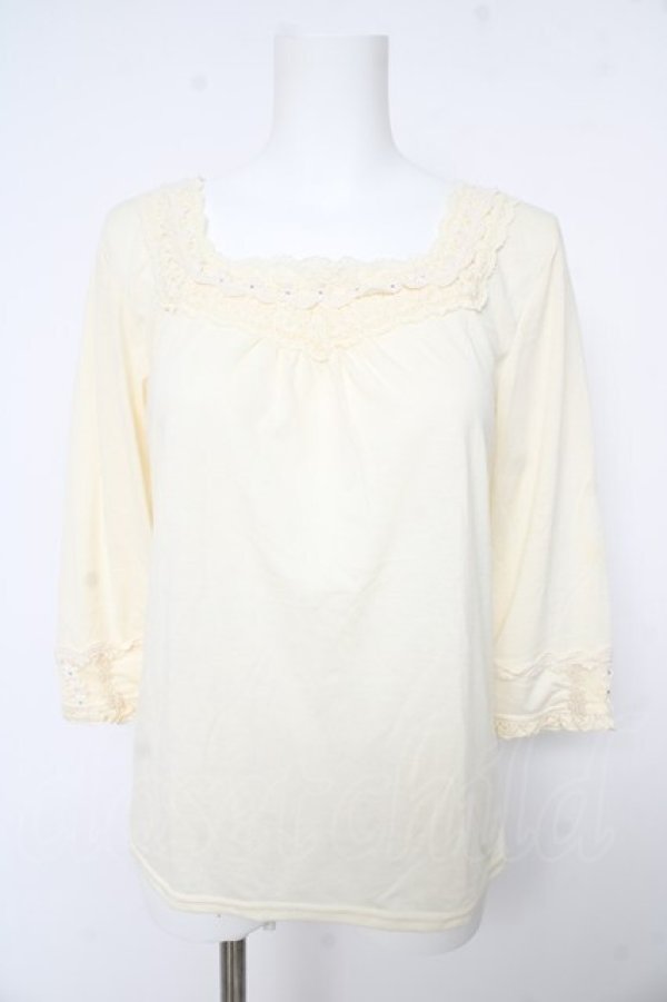 画像1: axes femme / コットンレースインナープルオーバー L アイボリー Y-26-02-15-011-AX-TO-IG-ZY (1)