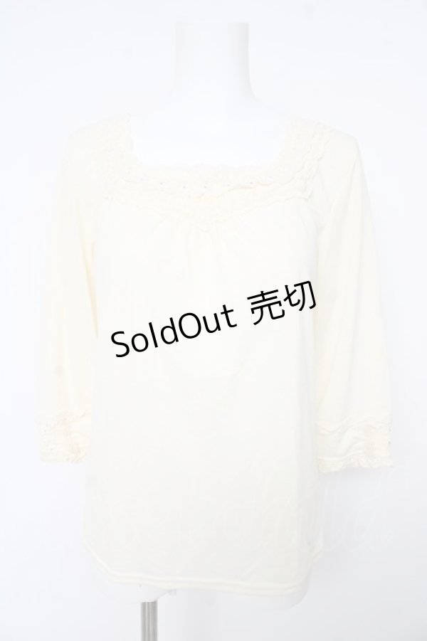 画像1: axes femme / コットンレースインナープルオーバー L アイボリー Y-26-02-15-011-AX-TO-IG-ZS (1)
