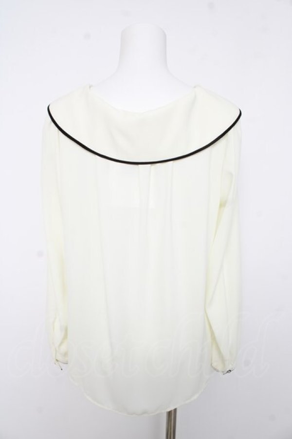 画像2: axes femme / パイピングブラウス M 生成り Y-26-02-15-108-AX-BL-SZ-ZY (2)