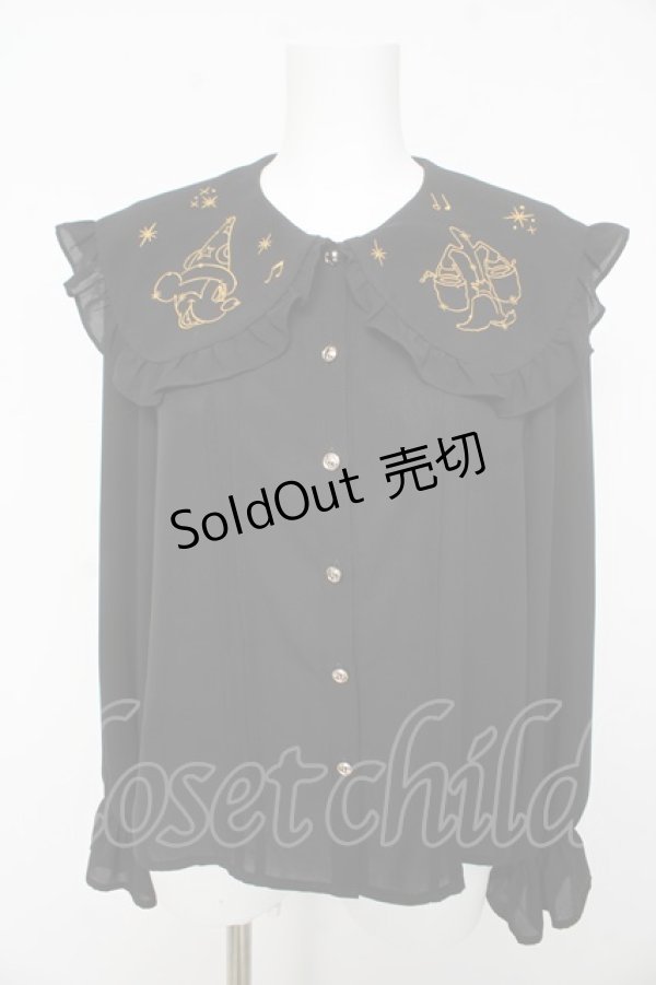 画像1: axes femme kawaii / 【Disney】ファンタジア/ブラウス M 黒 Y-26-02-15-110-AX-BL-SZ-ZS (1)