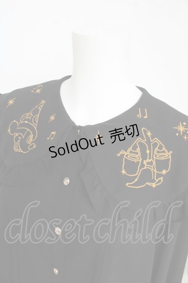 画像3: axes femme kawaii / 【Disney】ファンタジア/ブラウス M 黒 Y-26-02-15-110-AX-BL-SZ-ZS (3)