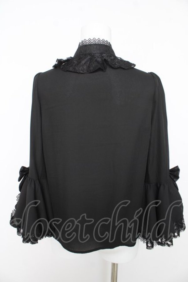 画像2: axes femme kawaii / 姫袖7分丈ブラウス M 黒 Y-26-02-15-111-AX-BL-SZ-ZY (2)