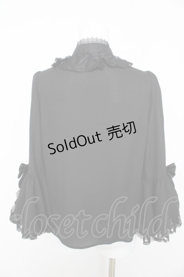 画像2: axes femme kawaii / 姫袖7分丈ブラウス M 黒 Y-26-02-15-111-AX-BL-SZ-ZY (2)