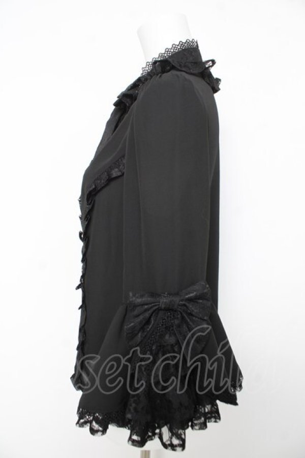 画像3: axes femme kawaii / 姫袖7分丈ブラウス M 黒 Y-26-02-15-111-AX-BL-SZ-ZY (3)