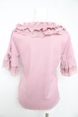 画像2: axes femme / フリル×レースリボンプルオーバー F ピンク Y-26-02-15-113-AX-TO-SZ-ZY (2)