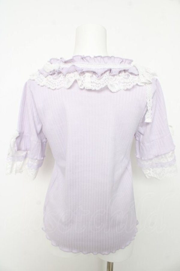 画像2: axes femme / フリル×レースリボンプルオーバー F ラベンダー Y-26-02-15-114-AX-TO-SZ-ZY (2)