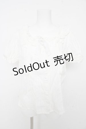 画像: axes femme kawaii / コットンレースブラウス M 白 Y-26-02-15-118-AX-BL-SZ-ZS