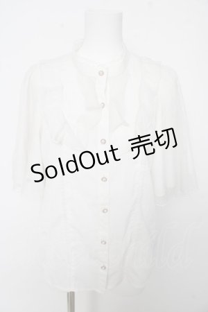 画像: axes femme kawaii / チュールフリルブラウス M 白 Y-26-02-15-119-AX-BL-SZ-ZS