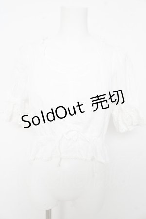 画像: axes femme POETIQUE / コットンドロストフリルブラウス M 白 Y-26-02-15-121-AX-BL-SZ-ZS