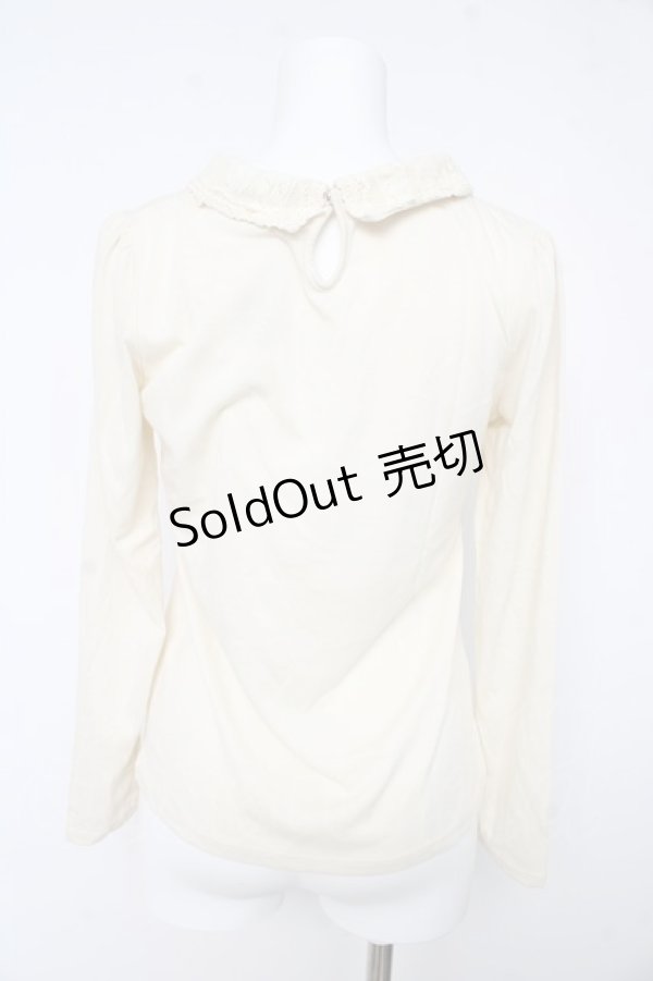 画像2: axes femme / ブローチ付きブラウス風プルオーバー（ブローチ欠品） Ｍ 生成り Y-26-02-15-012-AX-TO-IG-ZY (2)