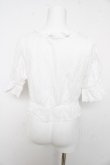 画像2: axes femme POETIQUE / コットンドロストフリルブラウス M 白 Y-26-02-15-121-AX-BL-SZ-ZY (2)