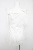 画像2: axes femme / 肩リボンロングインナー F 白 Y-26-02-15-123-AX-TO-SZ-ZY (2)