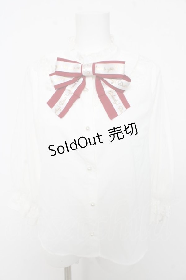 画像1: axes femme / マイメロディ/ブラウス F 白 Y-26-02-15-126-AX-BL-SZ-ZS (1)