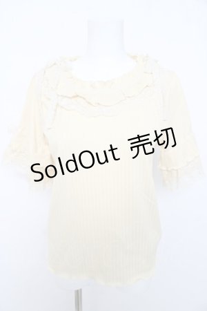 画像: axes femme / フリル×レースリボンプルオーバー F イエロー Y-26-02-15-127-AX-TO-SZ-ZY