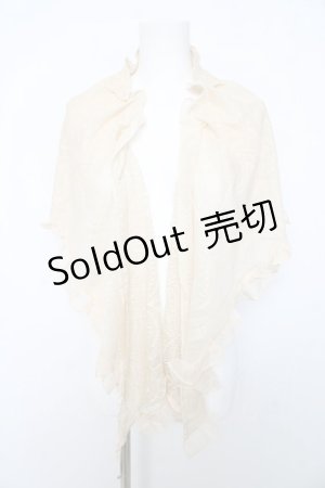 画像: axes femme / シフォン×レース重ねショール  ベージュ Y-26-02-15-131-AX-TO-SZ-ZS