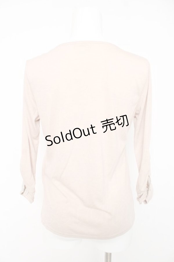 画像2: axes femme / レースラメ刺繍カットソー M 淡ピンク Y-26-02-15-132-AX-TO-SZ-ZS (2)