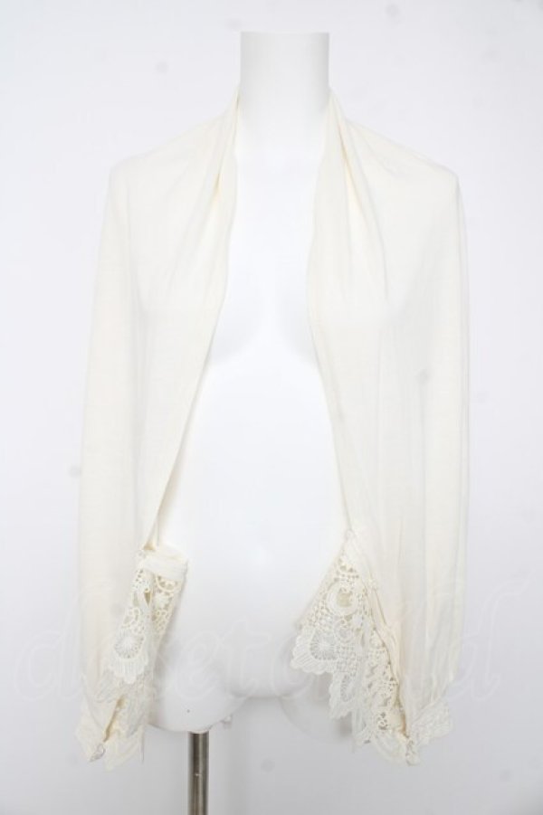 画像1: axes femme / バラ釦ＵＶカットストール  生成り Y-26-02-15-134-AX-TO-SZ-ZY (1)