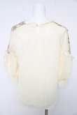 画像2: axes femme / 花レースボリュームパフ袖プルオーバー M 生成り Y-26-02-15-135-AX-TO-SZ-ZY (2)