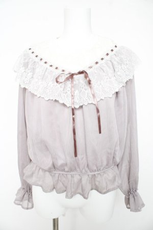 画像: axes femme / チュールレースシアートップス F グレー Y-26-02-15-137-AX-TO-SZ-ZY