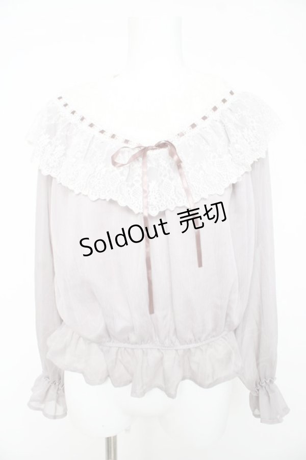 画像1: axes femme / チュールレースシアートップス F グレー Y-26-02-15-137-AX-TO-SZ-ZY (1)