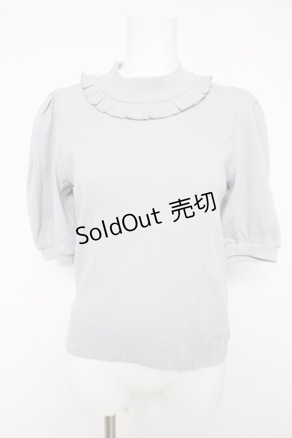 画像1: evelyn / ハイネックボリューム袖トップス F アイスグレー Y-26-02-15-139-LO-TO-SZ-ZY (1)