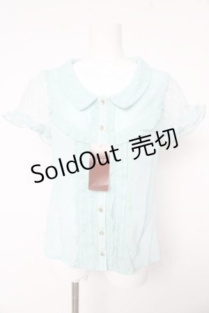 画像: axes femme / Backリボンブラウス M サックス Y-26-02-15-142-AX-BL-SZ-ZY