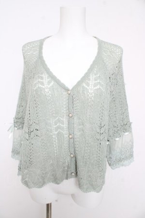 画像: axes femme / 透かしカーディガン M ミント Y-26-02-15-143-AX-TO-SZ-ZY