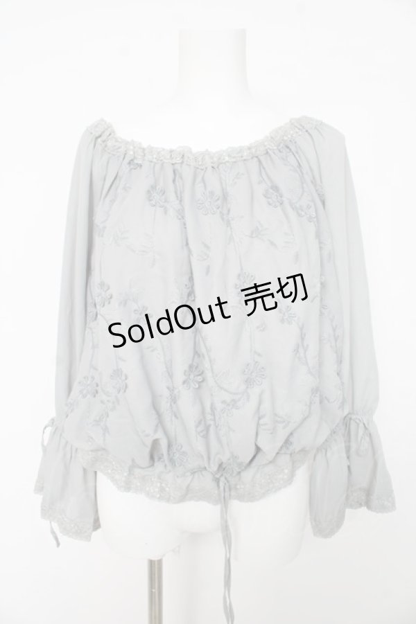 画像1: axes femme / 立体レースブラウジングプルオーバー M ミント Y-26-02-15-145-AX-TO-SZ-ZS (1)