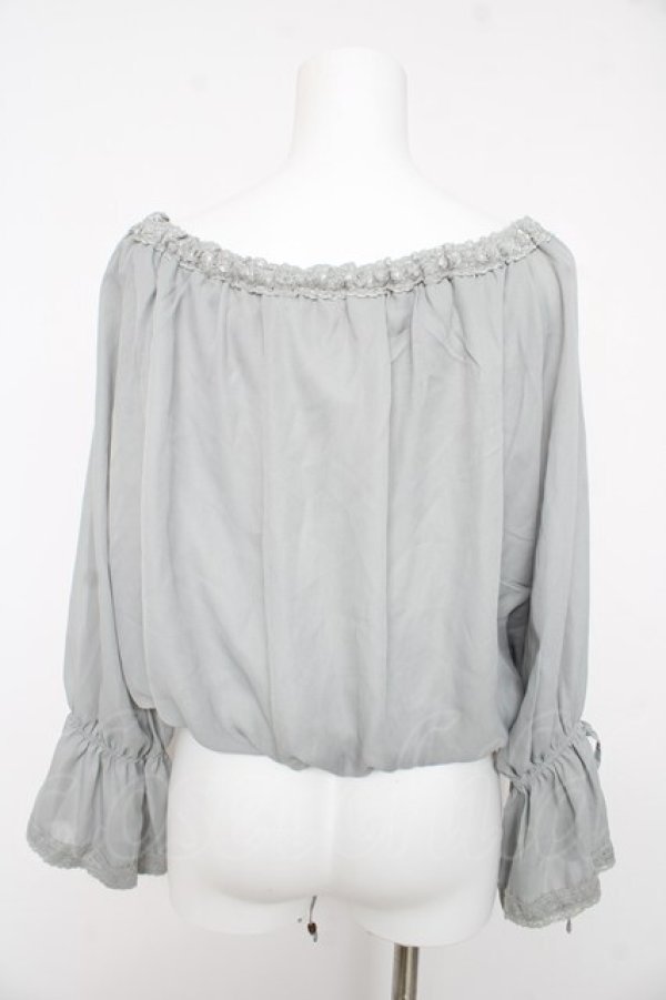 画像2: axes femme / 立体レースブラウジングプルオーバー M ミント Y-26-02-15-145-AX-TO-SZ-ZY (2)