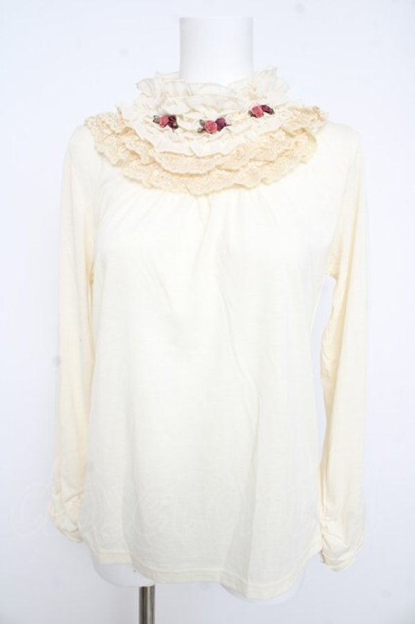 画像1: axes femme / フリルスタンドインナーPO M 生成り Y-26-02-15-002-AX-TO-IG-ZY (1)