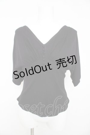 画像: axes femme / ドルマン風Vネックトップス F 黒 Y-26-02-15-152-AX-TO-SZ-ZY