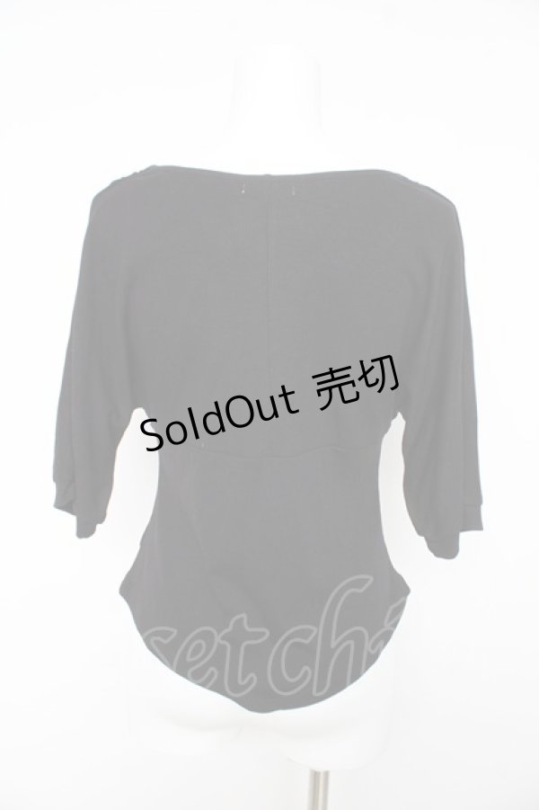 画像2: axes femme / ドルマン風Vネックトップス F 黒 Y-26-02-15-152-AX-TO-SZ-ZY (2)