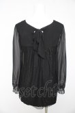 画像2: axes femme / スパンコールシフォンスリーブトップス M 黒 Y-26-02-15-153-AX-TO-SZ-ZY (2)