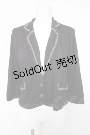 画像: axes femme / 襟レースカットジャケット M 黒 Y-26-02-15-156-AX-TO-SZ-ZY