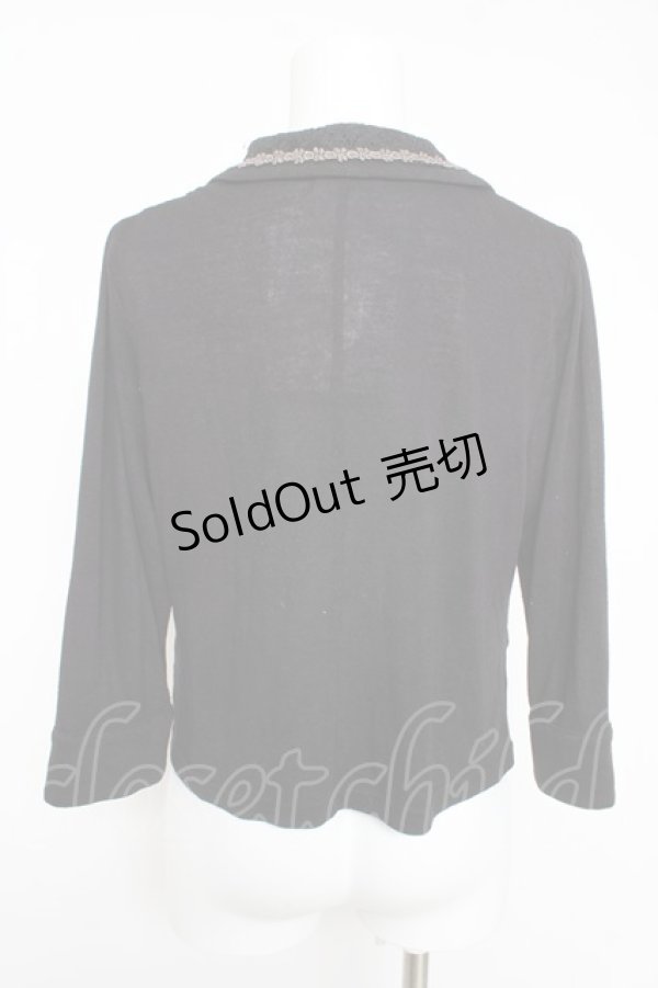 画像2: axes femme / 襟レースカットジャケット M 黒 Y-26-02-15-156-AX-TO-SZ-ZY (2)