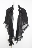 画像1: axes femme / シフォン×レース重ねショール  クロ Y-26-02-15-157-AX-TO-SZ-ZY (1)