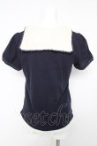 画像2: axes femme / リボン付きブラウス風プルオーバー M 紺 Y-26-02-15-158-AX-TO-SZ-ZY (2)