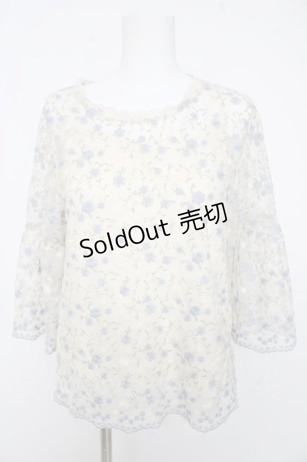 画像1: axes femme / インナー付き総レーストップス  生成り Y-26-02-15-160-AX-TO-SZ-ZS (1)