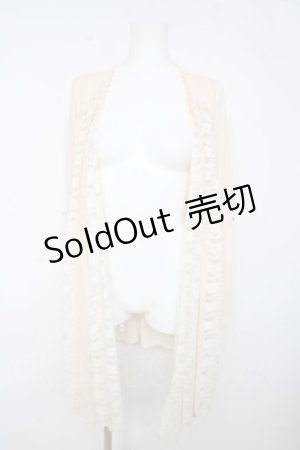 画像: axes femme / レース切替トッパーカーデ M 生成り Y-26-02-15-164-AX-TO-SZ-ZS