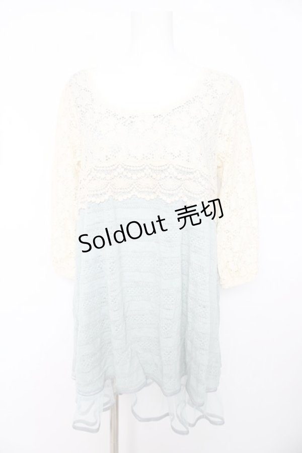 画像1: axes femme / 袖透けAラインチュニック M グリーン Y-26-02-15-168-AX-OP-SZ-ZY (1)