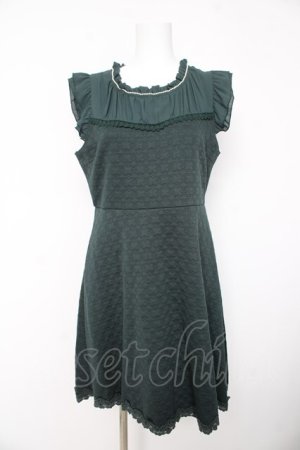 画像: axes femme / パール付カットJQワンピース M グリーン Y-26-02-15-169-AX-OP-SZ-ZY