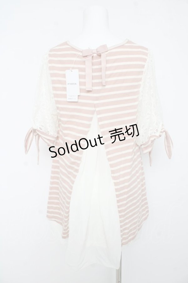 画像2: axes femme / Backデザイン半袖チュニ M 淡ピンク Y-26-02-15-170-AX-TO-SZ-ZY (2)