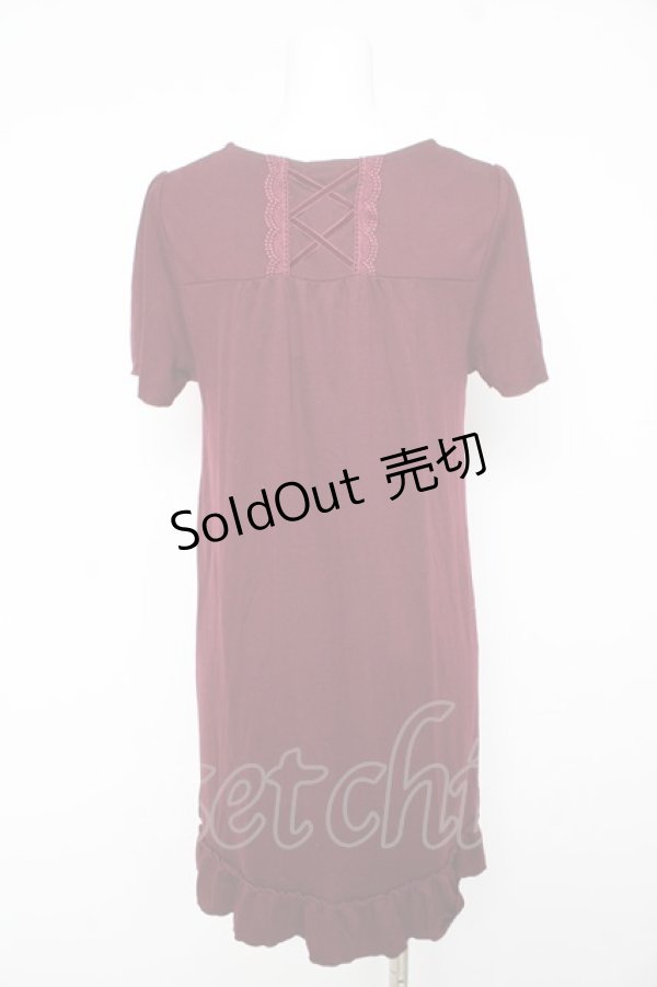 画像2: axes femme / 縦切り替えブロッキングチュニック M ワイン Y-26-02-15-172-AX-TO-SZ-ZY (2)