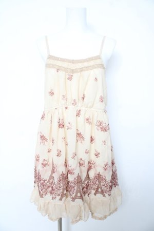 画像: axes femme / エッフェル塔パネル柄チュニック M 生成り Y-26-02-15-175-AX-TO-SZ-ZY