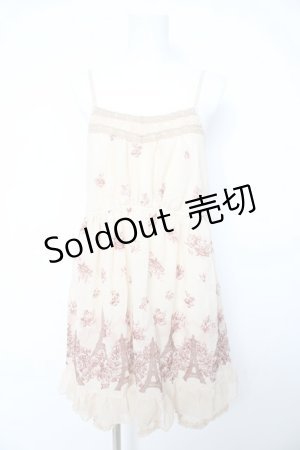 画像: axes femme / エッフェル塔パネル柄チュニック M 生成り Y-26-02-15-175-AX-TO-SZ-ZY