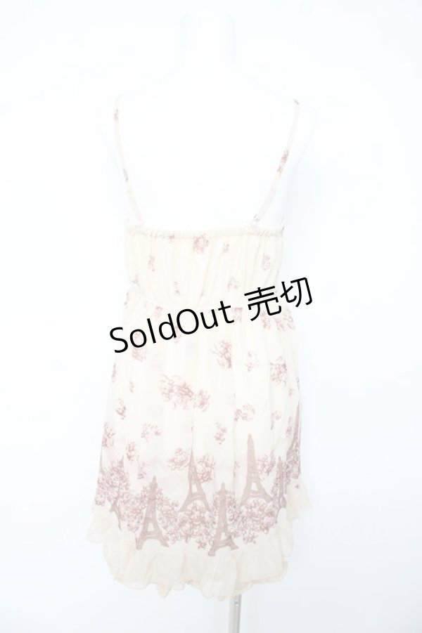 画像2: axes femme / エッフェル塔パネル柄チュニック M 生成り Y-26-02-15-175-AX-TO-SZ-ZY (2)